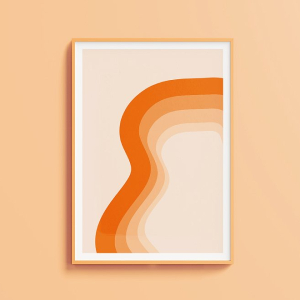 Affiche vagues abstraites