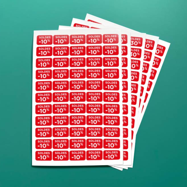 gommettes soldes pourcentage