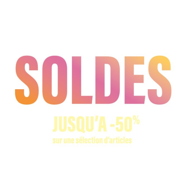Stickers vitrine soldes dégradé