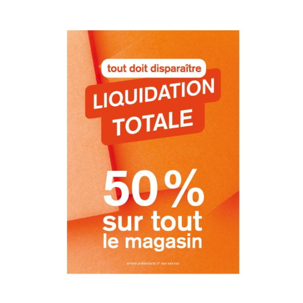 Affiche liquidation totale