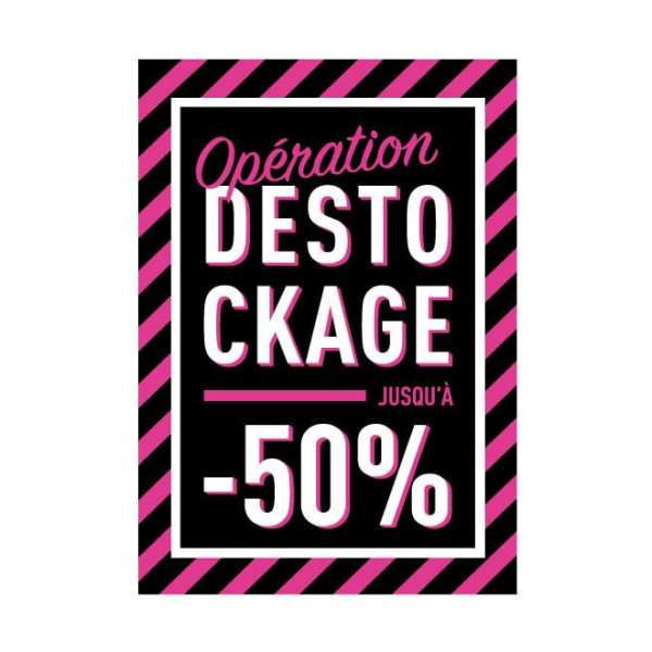 affiche destockage tendance