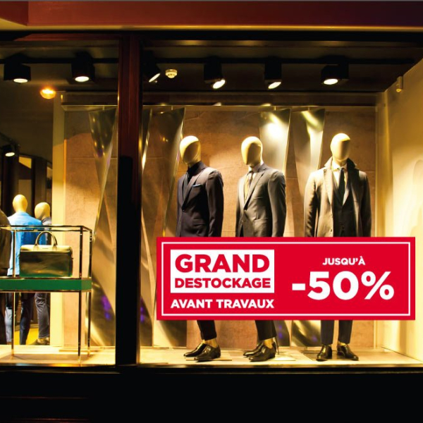 affiche destockage avant travaux