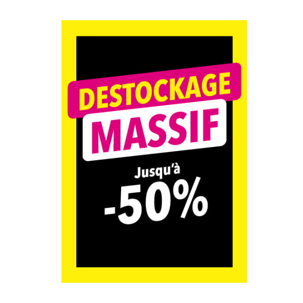 affiche destockage massif