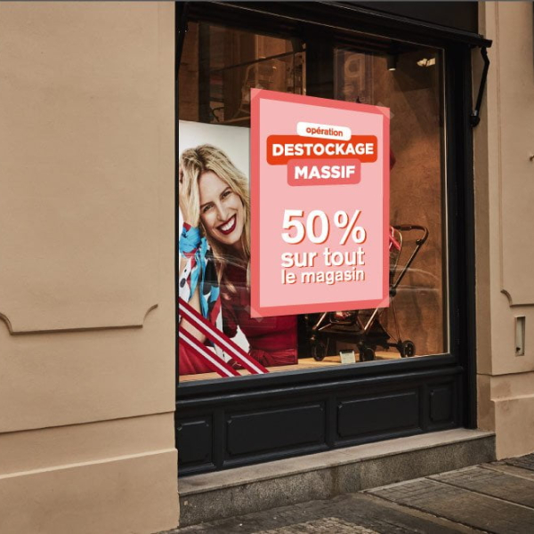 affiche destockage massif