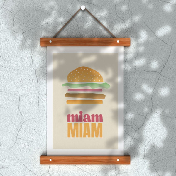 affiche restaurant burger
