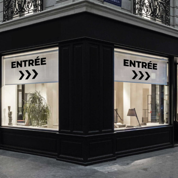 sticker entrée vitrine