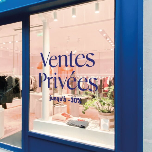 Sticker ventes privées pourcentage