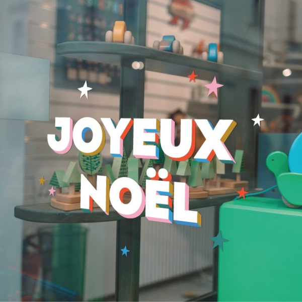 Stickers vitrine noël