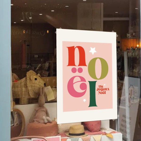 affiche noël tendance