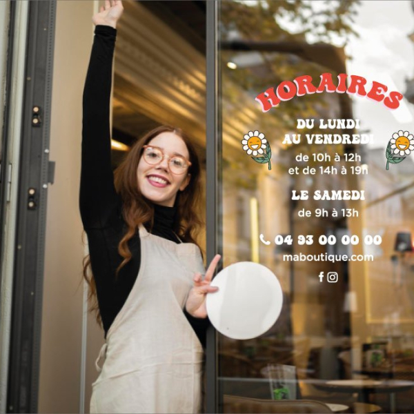 Stickers horaires d'ouverture