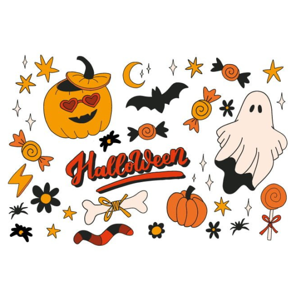 Stickers halloween pour vitrines