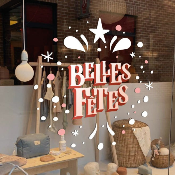 Stickers vitrine belles fêtes