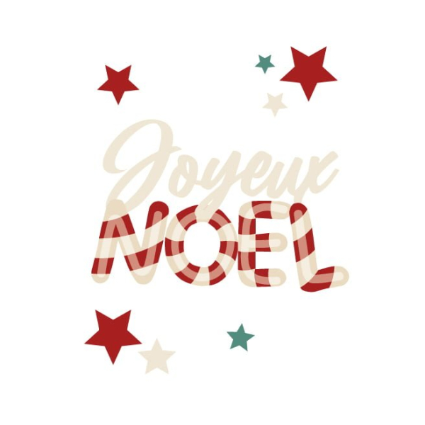 Sticker vitrine joyeux noël sucre d'orge