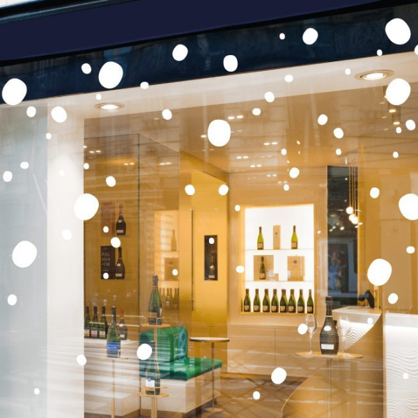 Stickers vitrine flocons de neige