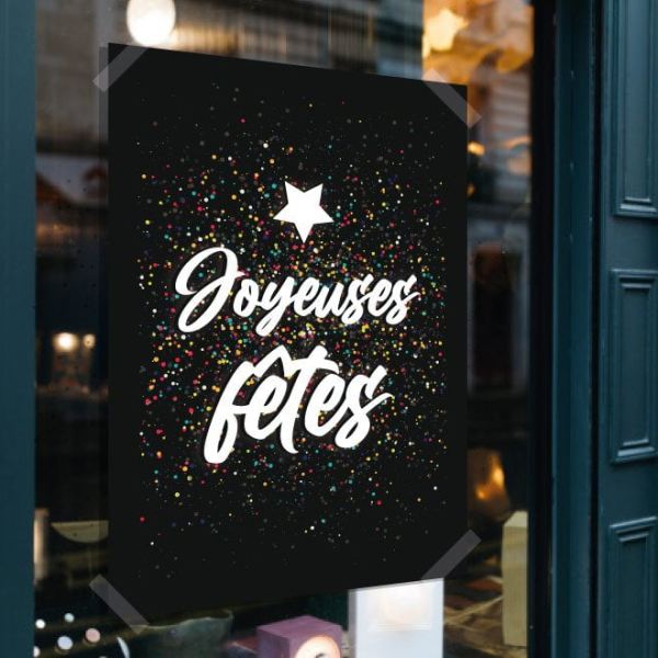 Affiche joyeuses fêtes de noël