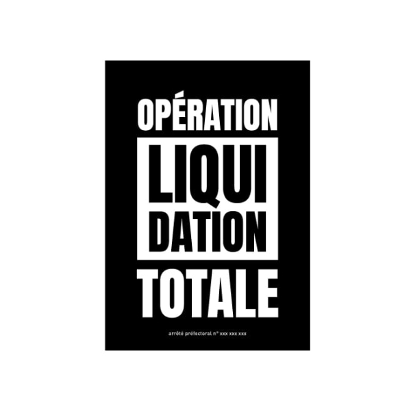 Opération liquidation totale affiche