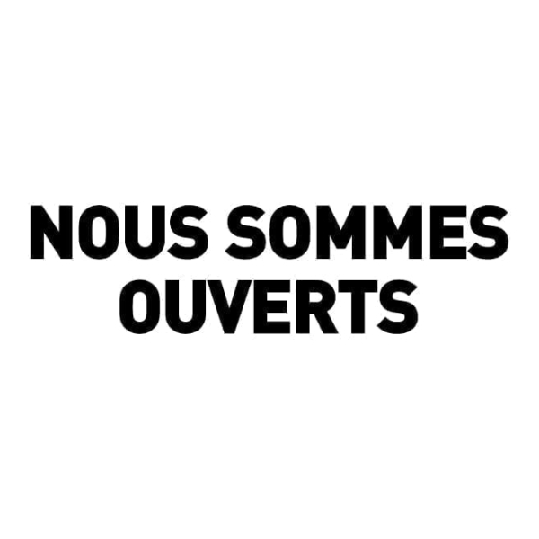Sticker ouverts vitrine