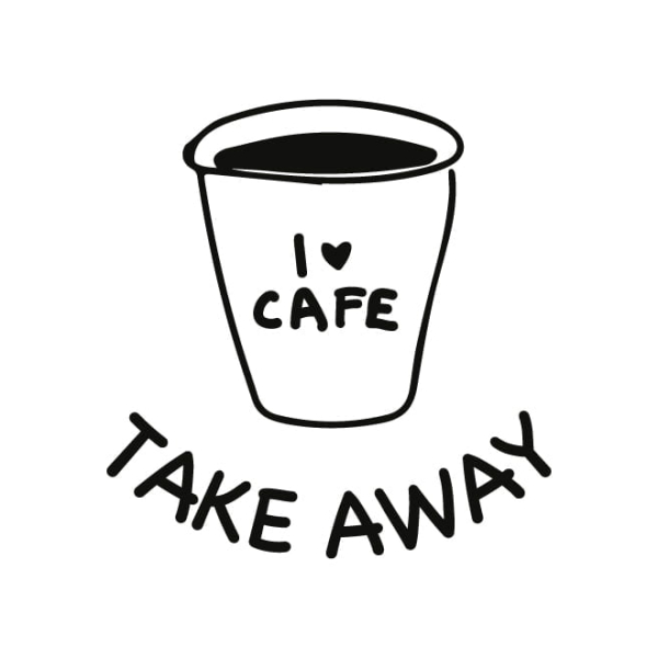 Sticker café vitrine