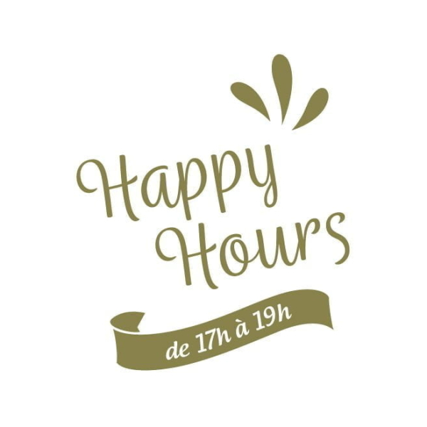 Autocollant happy hours personnalisable