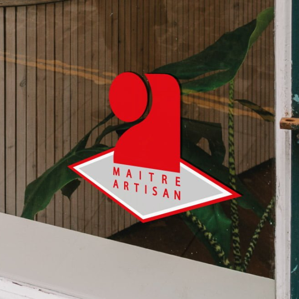 Sticker vitrine maître artisan