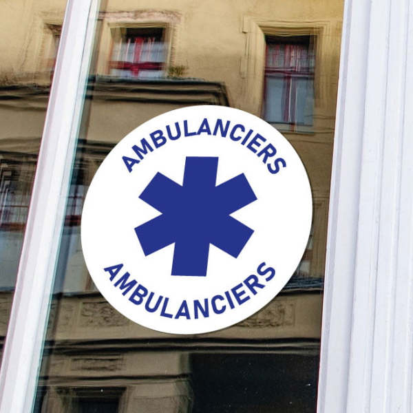 Sticker vitrine ambulanciers