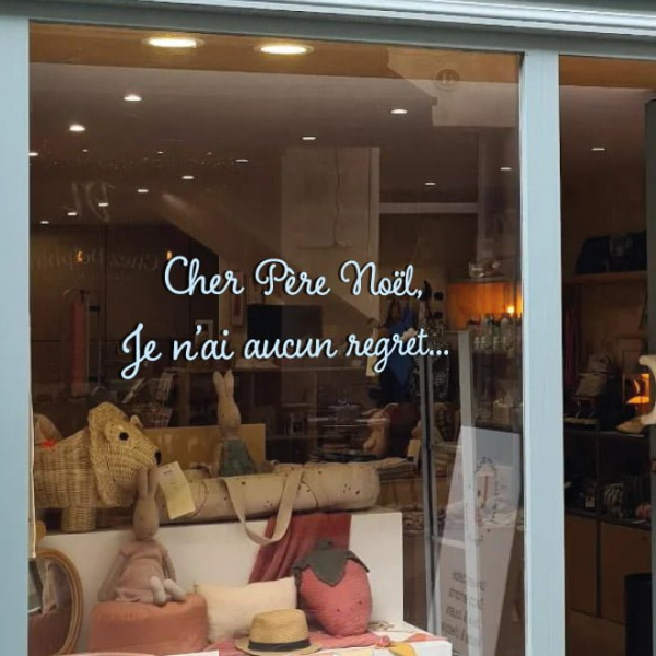 Lettrage adhésif vitrine Noel