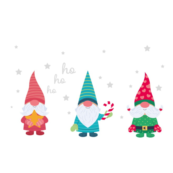 Stickers vitrine lutins de noël