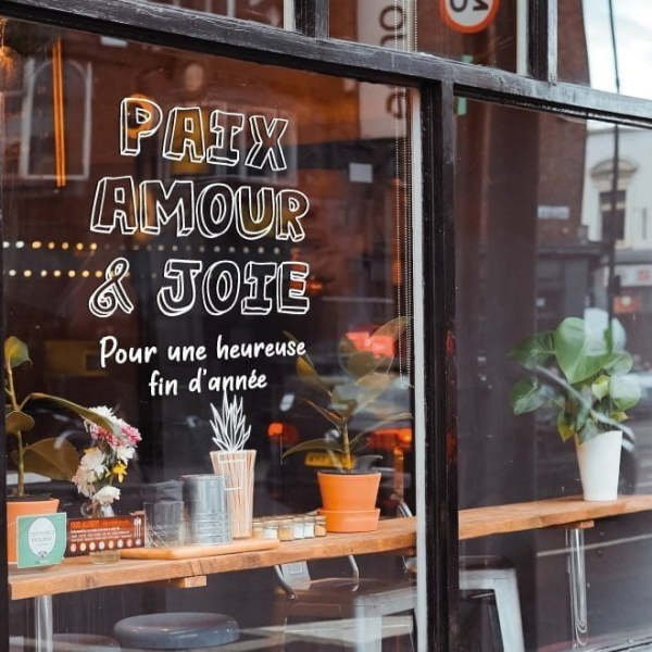 Autocollant original noël vitrine