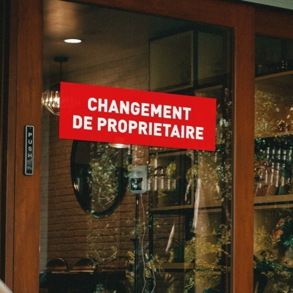 Adhésif changement propriétaire