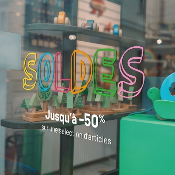 Autocollant soldes coloré