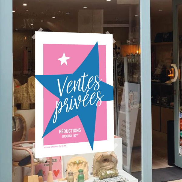 Affiche déco ventes privées