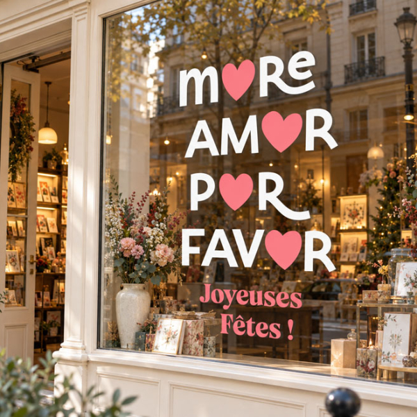 stickers more amor por favor, joyeuses fêtes