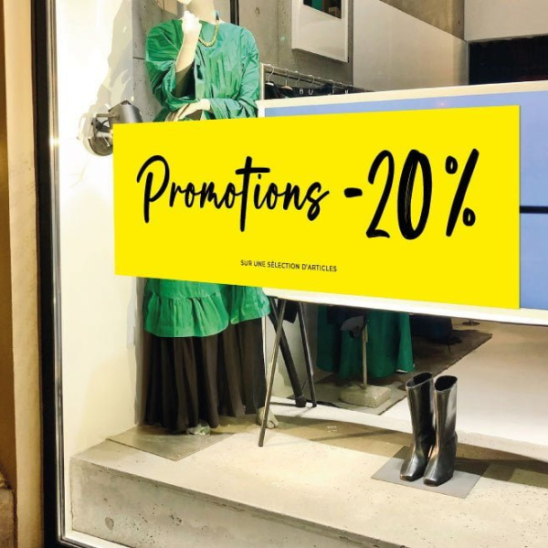 Affiche promotions pourcentage