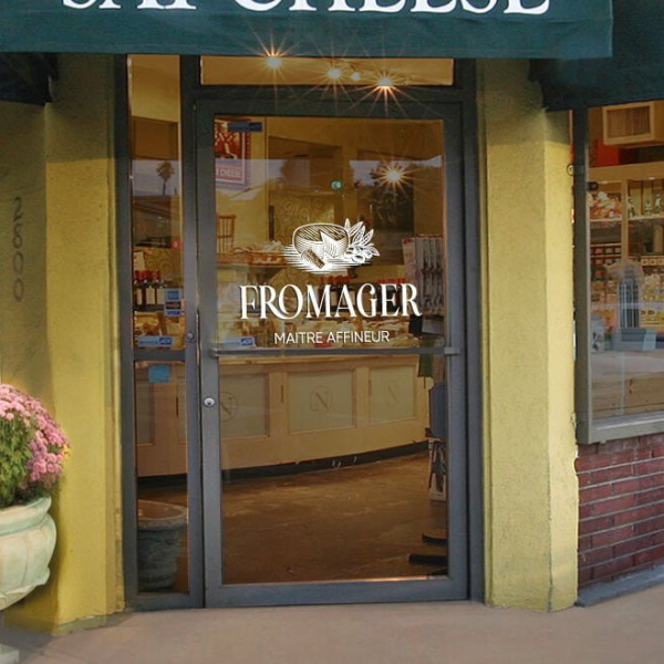 Sticker Fromager Maître Affineur pour décoration de vitrine de fromagerie
