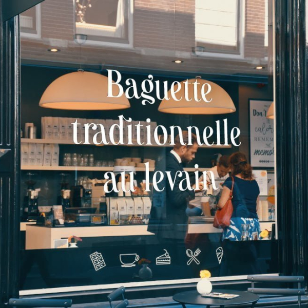 Sticker Baguette traditionnelle au levain pour boulangerie