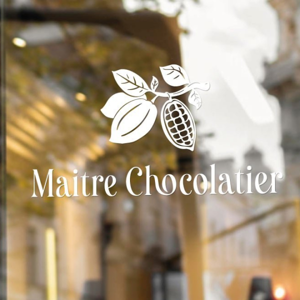 Sticker Maître Chocolatier pour vitrine de commerce