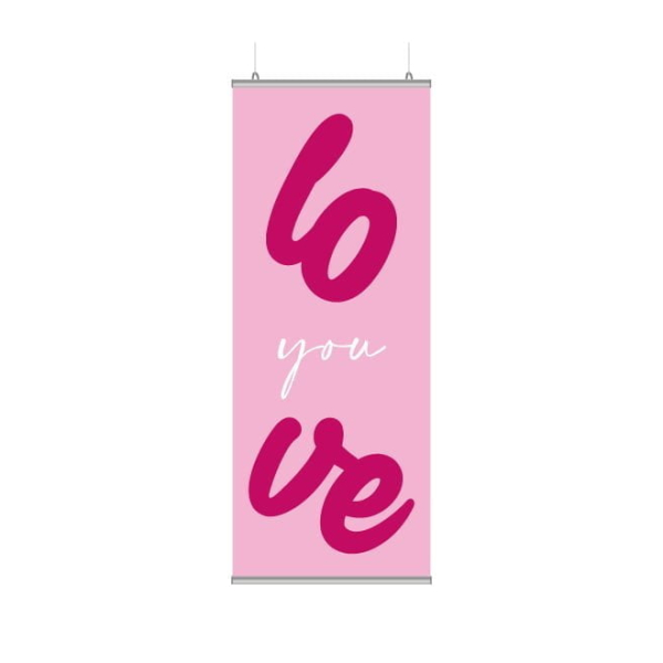 Affiche love you pour la déco de vitrine de St Valentin