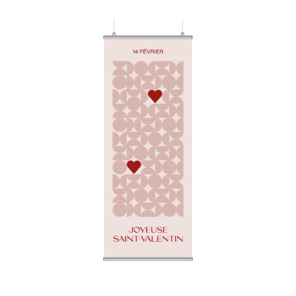 Affiche déco St Valentin à suspendre à votre vitrine de magasin