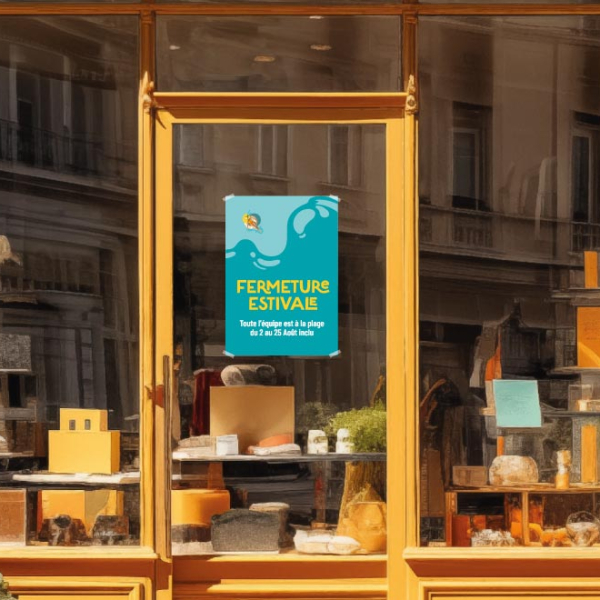 Affiche fermeture estivale