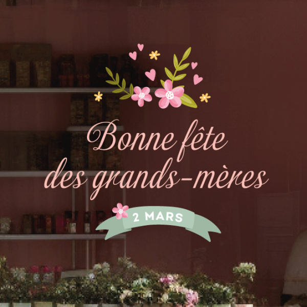 Sticker bonne fête des grands-mères