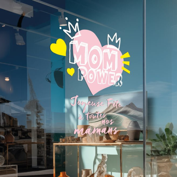 Sticker MOM POWER fête des mères