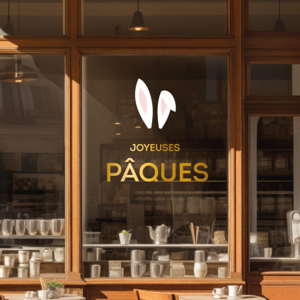 Sticker lapin pour Pâques