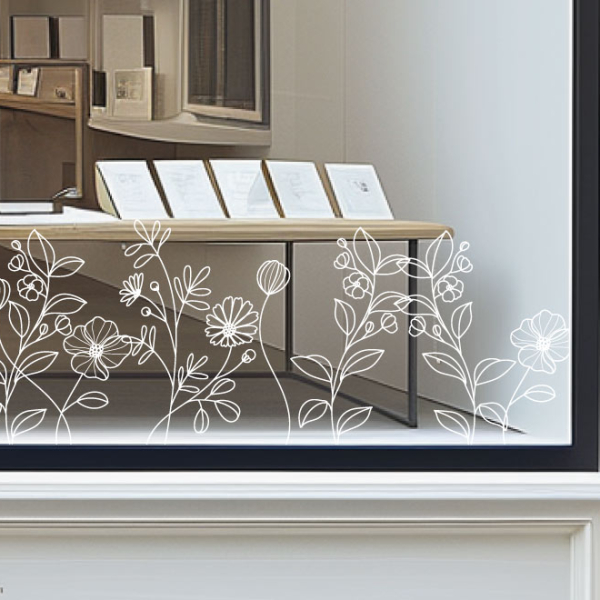 Décor géant floral pour vitrine