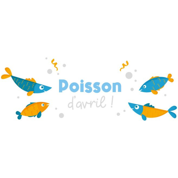 Sticker poisson d'avril festif