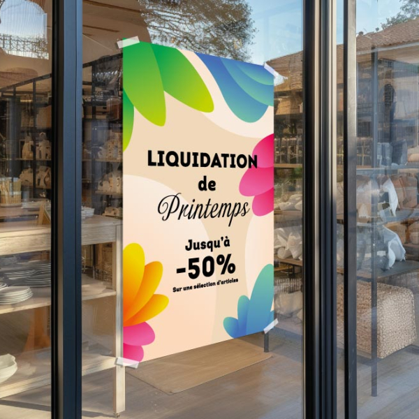 Affiche liquidation de printemps
