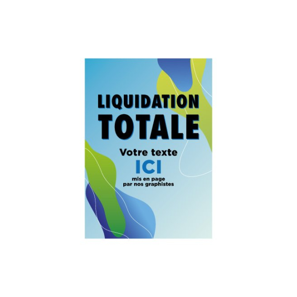 Affiche liquidation totale personnalisable