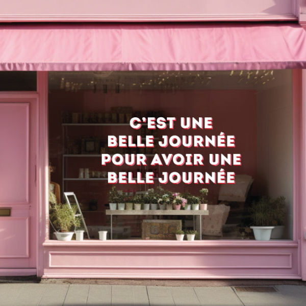 Sticker Vitrine Belle journée
