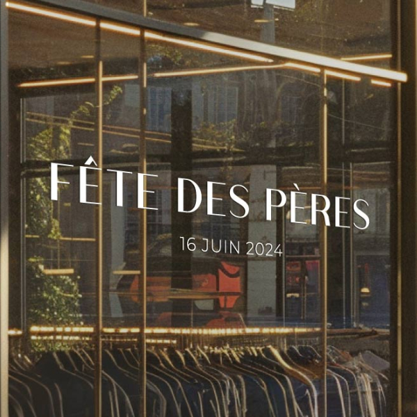 Adhésif fête des pères vitrine