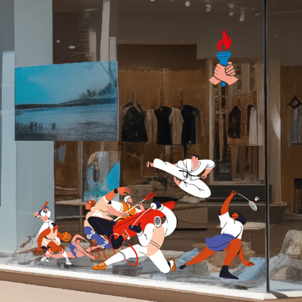 Adhésif d'angle Boutique sportifs