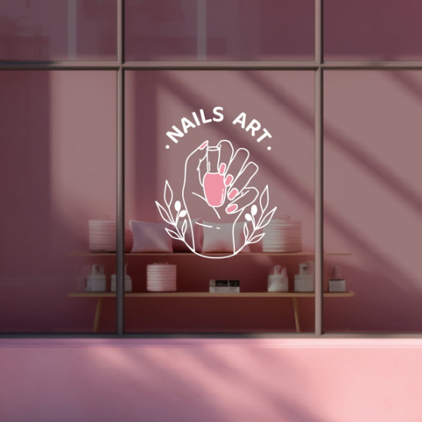 Adhésif vitrine Nails art
